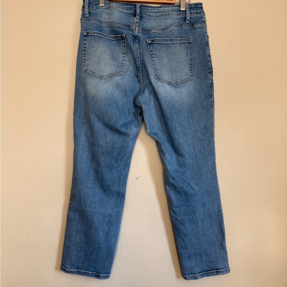 Bayeas High Rise Slim Straight Leg Jeans Medium Wash - Picture 8 of 10